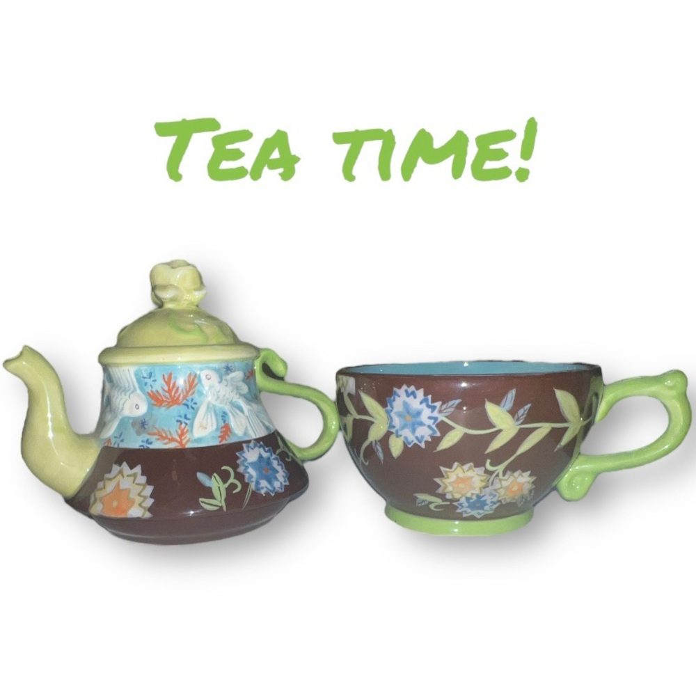 Stackable teapot. Tea set for one!